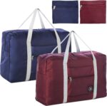 Foldable Travel Duffel Bags 2PCS Tote Carry On Luggage Spirit Airlines Personal ... - Image 2