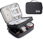 Lanola Travel Cable Organizer Bag, Electronic Accessories Case Portable Double L... - Image 2