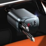 Retractable Car Charger, 84W Car Charger USB C 4 in 1, Car Accessories Fast Char... - Image 2