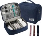 Single-layered Electronic Accessory Storage Tote | Data Cable Organizer | 3 Leat... - Image 2