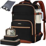 Travel Carry On Backpack for Women with 4 Packing Cubes,TSA Airline Approved Wee... - Image 2