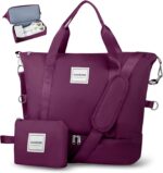WOOMADA Weekender Bag for Women, Travel Duffel Bags with Shoe Compartment & Wet ... - Image 2